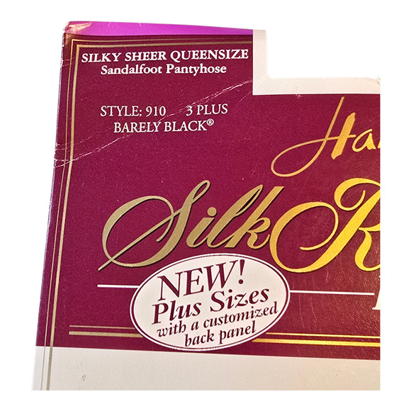 Hanes Silk Reflections Plus Collection Pantyhose Size 3 Plus Barely Black NWT - Picture 3 of 3